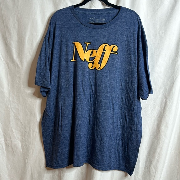 NWOT Neff Womens Blue T Shirt  Stretch Short Sleeves Size 3XL PLUS SIZE - Picture 1 of 4
